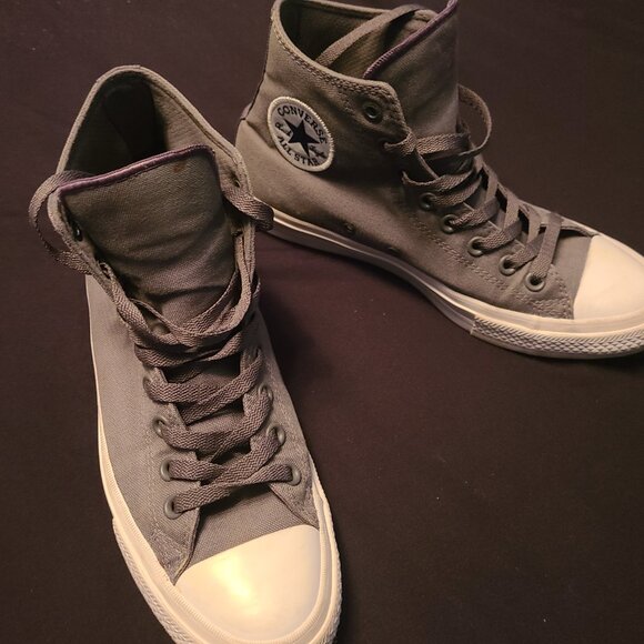 Converse Grey Chuck Taylor II 2 All Star (Discontinued) Men 8 Women 10 - Picture 5 of 7
